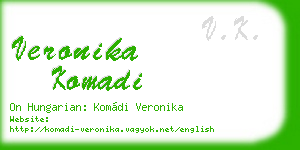 veronika komadi business card